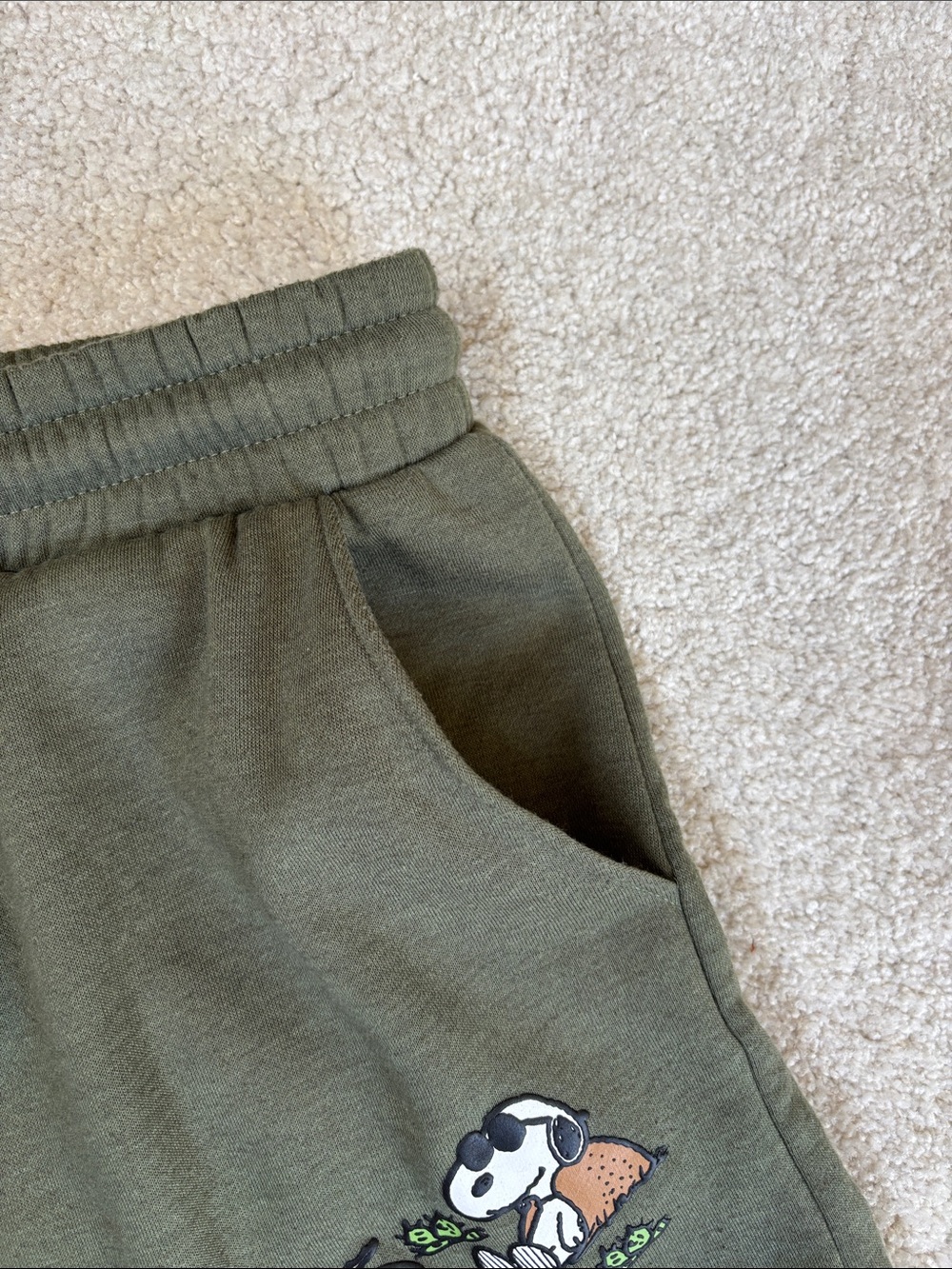 Peanuts Snoopy Camping Outdoors Fleece Lined Lounge Shorts Pockets Women’s Large - Picture 4 of 11